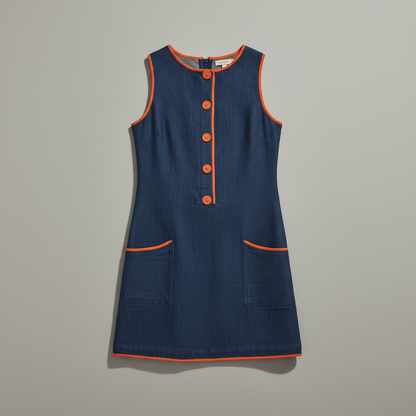 Vestido Mini Azul Sem Mangas | Vestidos Mulher Curto