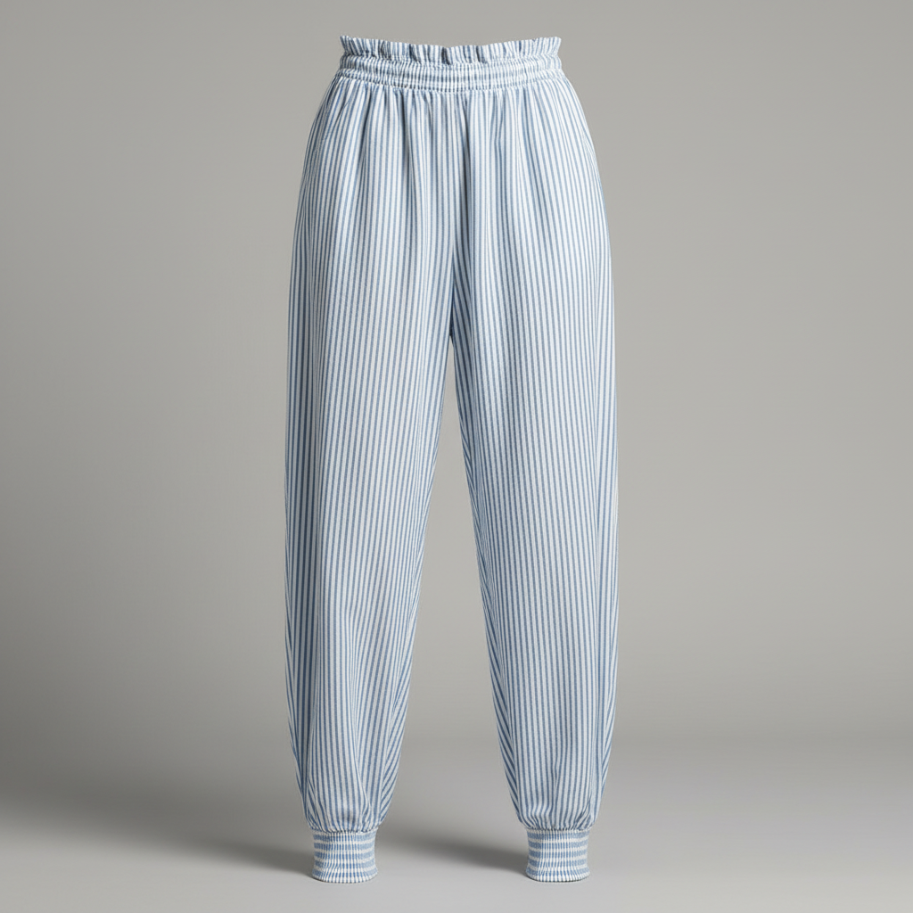 Calça Casual Azul Listrada | Conforto e Estilo