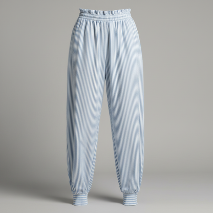 Calça Casual Azul Listrada | Conforto e Estilo