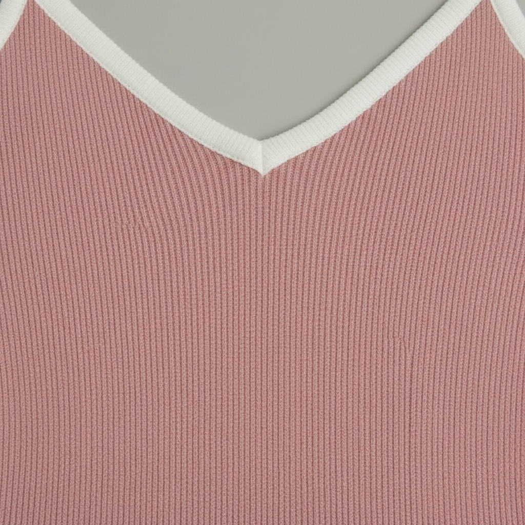 Vestido Mini Tricô Rosa Retro | Vestidos Mulher Curto