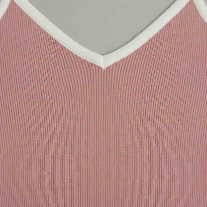 Vestido Mini Tricô Rosa Retro | Vestidos Mulher Curto