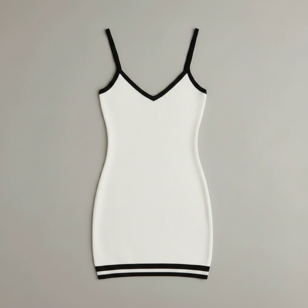Vestido Mini Tricô Rosa Retro | Vestidos Mulher Curto