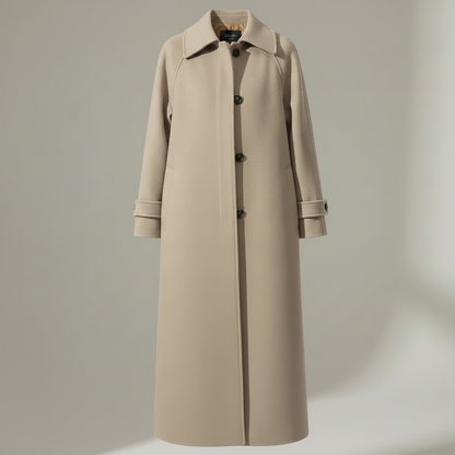 Casaco Elegante Longo Feminino | Jaqueta Clássica Ajustada