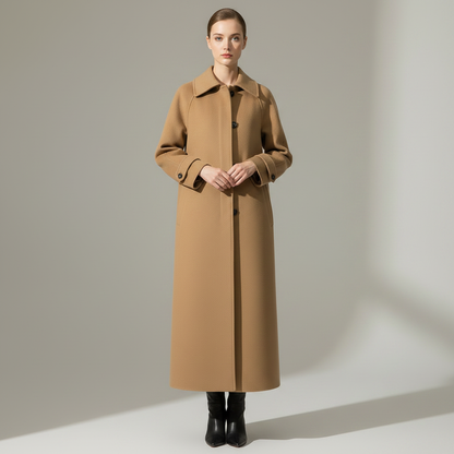 Casaco Elegante Longo Feminino | Jaqueta Clássica Ajustada