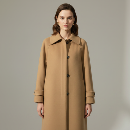 Casaco Elegante Longo Feminino | Jaqueta Clássica Ajustada