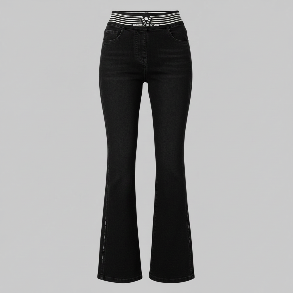Jeans Feminino Cintura Alta Alicia | Calça Slim Flare