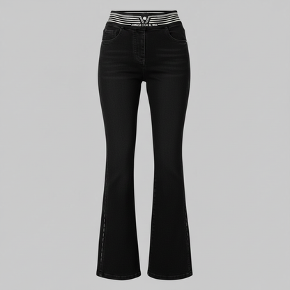Jeans Feminino Cintura Alta Alicia | Calça Slim Flare