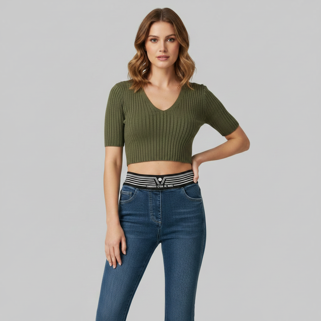 Jeans Feminino Cintura Alta Alicia | Calça Slim Flare