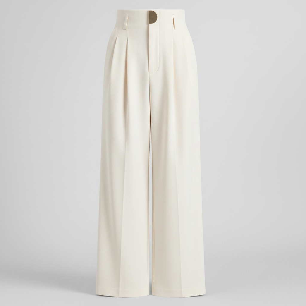 Calça Pantalona Branca | Calça Alfaiataria Feminina