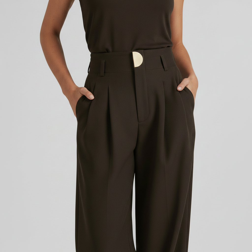 Calça Pantalona Branca | Calça Alfaiataria Feminina