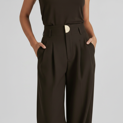 Calça Pantalona Branca | Calça Alfaiataria Feminina