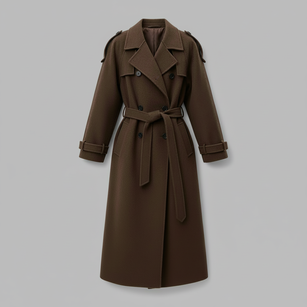 Maxi-jas com Cinto Ajustável | Casaco Feminino Elegante