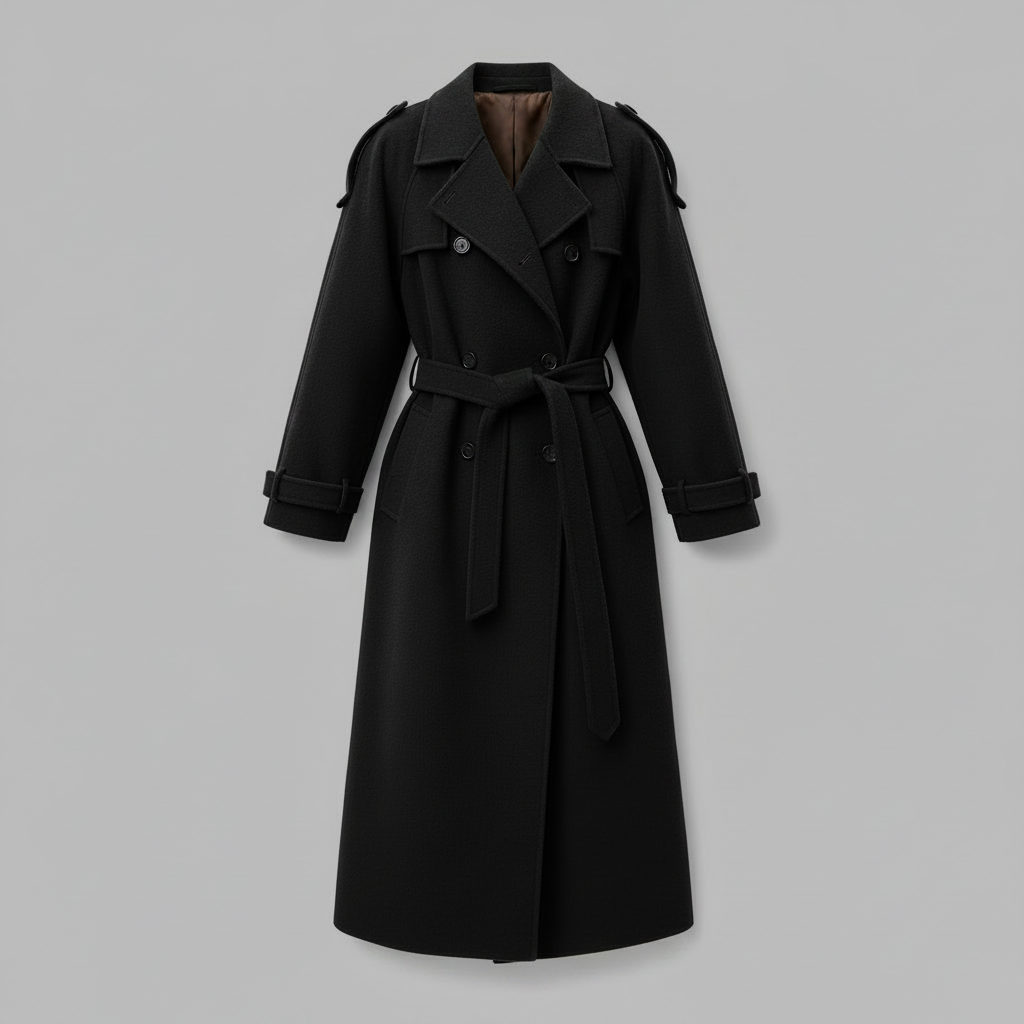 Maxi-jas com Cinto Ajustável | Casaco Feminino Elegante