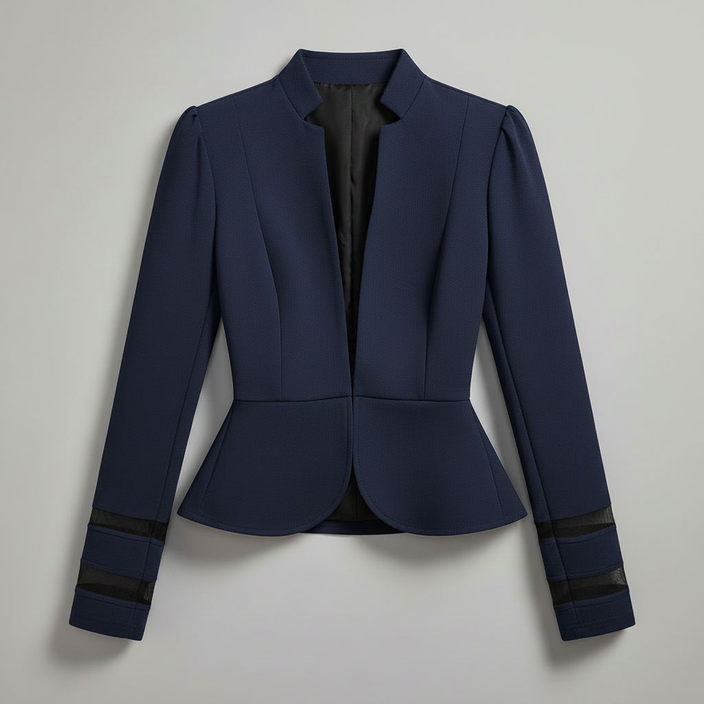 Blazer Peplum Slim Fit | Blazer Mulher com Ombros Estruturados