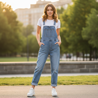 Macacão Ganga Azul Vintage | Macacões Mulher Casual