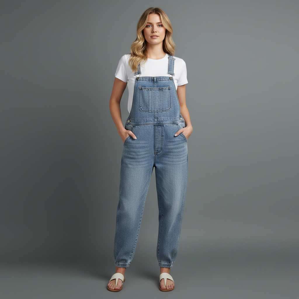 Macacão Ganga Azul Vintage | Macacões Mulher Casual