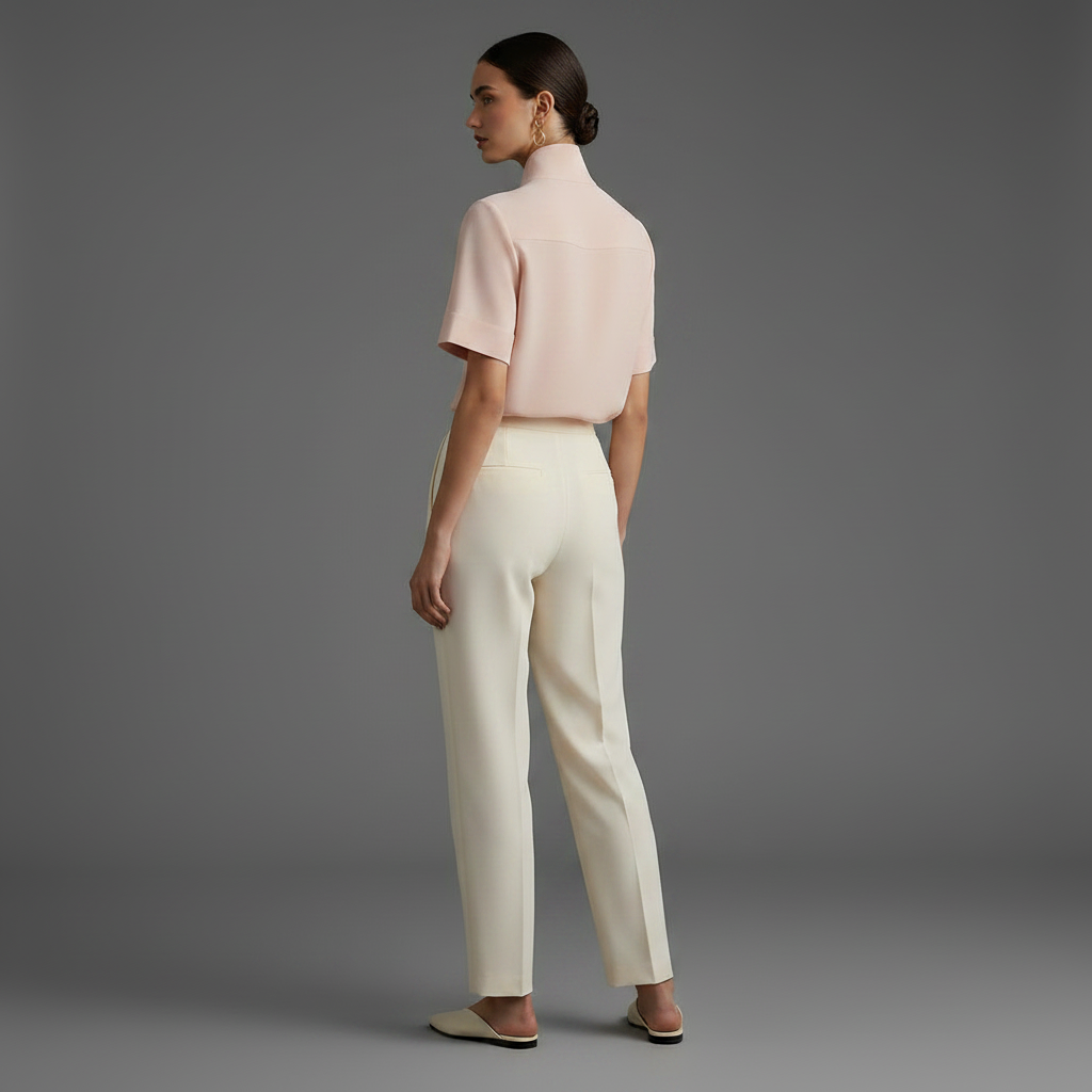 Blusa Minimalista com Gola Alta | Blusas Senhora e Mulher