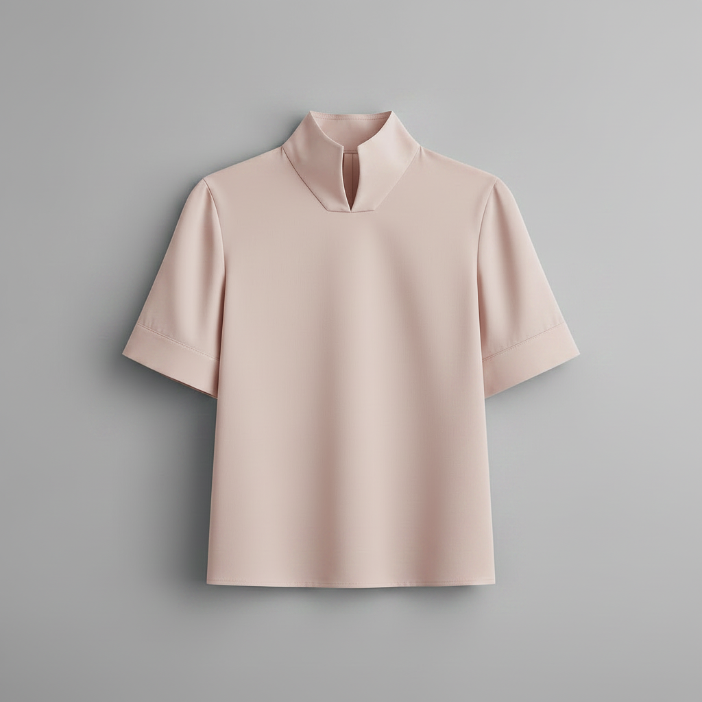 Blusa Minimalista com Gola Alta | Blusas Senhora e Mulher