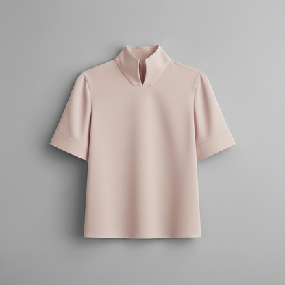 Blusa Minimalista com Gola Alta | Blusas Senhora e Mulher