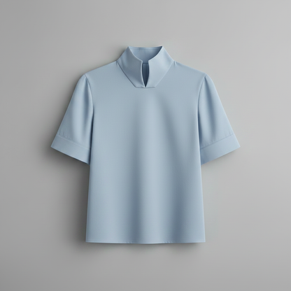 Blusa Minimalista com Gola Alta | Blusas Senhora e Mulher