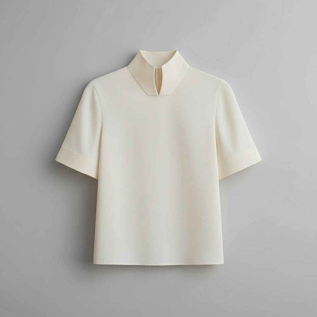 Blusa Minimalista com Gola Alta | Blusas Senhora e Mulher