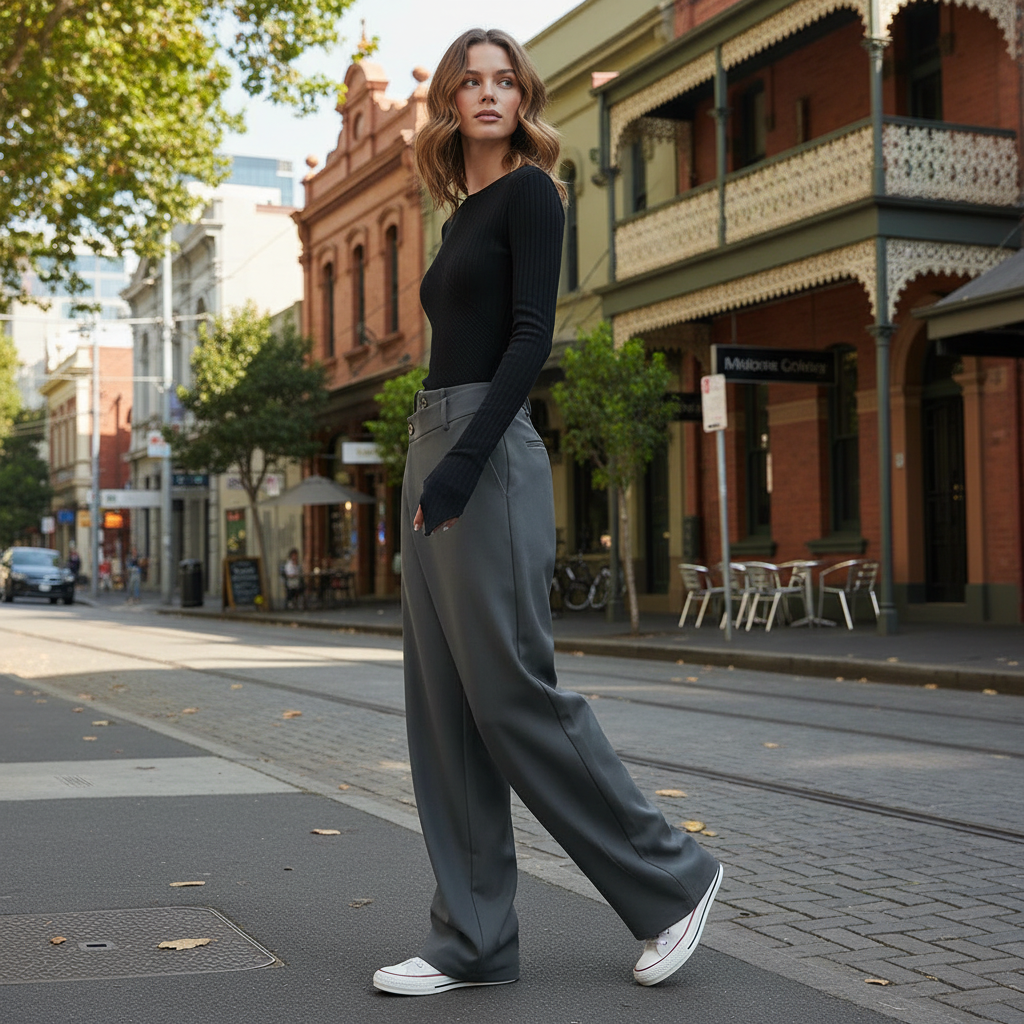 Calça Feminina Baggy Emma | Design Moderno e Confortável